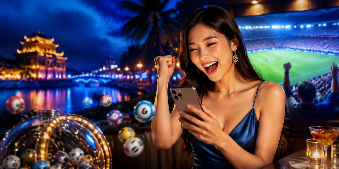 Người phụ nữ tại Huế cầm tờ vé số với nụ cười rạng rỡ buổi chiều tà